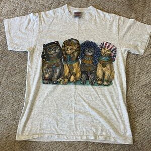 Vintage 90s Egyptian Cats T-shirt